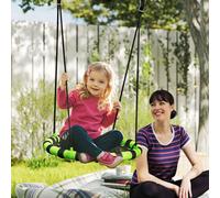 AIYAPLAY Kid Nest Swing Seat, 60cm Diameter Round Saucer Swing Set, Black