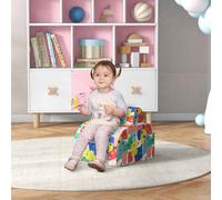 AIYAPLAY Kids Armchair, 2 in 1 Foldable Toddler Chair, Soft Snuggle Sponge Filled Recliner, for Bedroom Playroom Living Room, for Boys & Girls 18 Months to 3 Years - Multicoloured Multicolour
