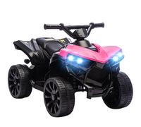 AIYAPLAY Kids ATV 4 Wheeler, 6V Electric Ride on Car with Music and LED Headlights, Indoor Outdoor Toy Car for Ages 3-8 Years Boys and Girls, Pink