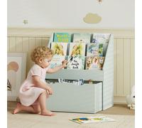 Aiyaplay Kids Bookcase W/ 3 Tier Shelves, Drawer, For Bedroom, Nursery, Green, Green