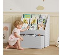 AIYAPLAY Kids Bookcase w/ 3 Tier Shelves, Drawer, for Bedroom, Nursery in Grey AIYAPLAY Grey