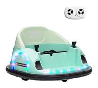 AIYAPLAY 360° Rotation 12V Pink Kids Bumper Car W/ Remote Control - Green | TJ Hughes