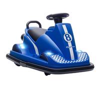 AIYAPLAY Kids Bumper Car 360° Rotation Spin Steering Wheel Control Blue
