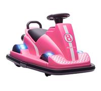 AIYAPLAY Kids Bumper Car 360° Rotation Spin Steering Wheel Control Pink