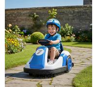 AIYAPLAY Kids Bumper Car Electric Ride-on 6V Dual Motors Ages 3-8 Blue