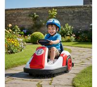 Aiyaplay Kids Bumper Car With 360-Degree Rotation Spin, Safety Belt, Red
