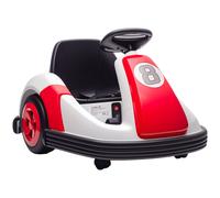 AIYAPLAY Kids Bumper Car With 360-Degree Rotation Spin - Safety Belt - Red | TJ Hughes