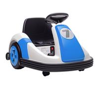 AIYAPLAY Kids Bumper Car with Game-Inspired Design and Oversized Wheels, 360-Degree Spin Electric Ride on Toy, Dual Motors, Music and Horn for Toddlers, Bumper Car for Kids Ages 37-96 Months, Blue