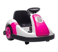 AIYAPLAY Kids Bumper Car with Game-Inspired Design and Oversized Wheels, 360-Degree Spin Electric Ride on Toy, Dual Motors, Music and Horn for Toddlers, Bumper Car for Kids Ages 37-96 Months, Pink