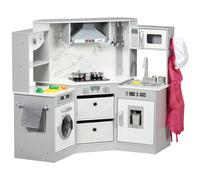 AIYAPLAY Kids Corner Kitchen with Running Water, Lights Ages 3-6 Years Grey