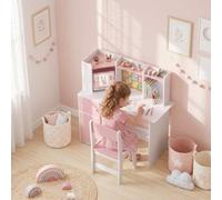 Aiyaplay Kids Desk And Chair Set W/ Cabinets For Ages 5-12 Years, Pink