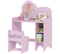 AIYAPLAY Kids Dressing Table with Mirror, Stool, Vanity Table, Light Purple AIYAPLAY Purple