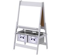 AIYAPLAY Art Easel for Kids with Paper Roll 3 in 1 Double-Sided Easel Grey