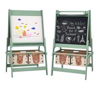Aiya Aiyaplay Kids Easel With Paper Roll, Blackboard, Whiteboard, Green, none