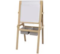 AIYAPLAY Kids Easel with Paper Roll, 3 in 1 Art Easel for Toddlers, Double-Sided Kids Whiteboard Blackboard w/ Storage Baskets, 3-6 Years Aosom UK