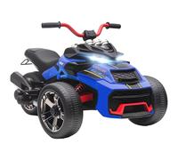 AIYAPLAY Kids Electric Ride On Car, 12V Battery Powered Ride On ATV with MP3 Player, Horn, 2 Speeds, LED Lights, 3 Wheeler Electric Vehicle Toy Car for Boys & Girls Ages 3-8, Blue