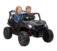AIYAPLAY Kids Electric Ride on Car 2-Seater with Remote Control 24V Black