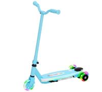 AIYAPLAY Electronic Ride on Scooter for Kids w/ Auxiliary Rear Wheels, Blue