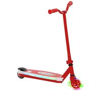AIYAPLAY Electric Scooter for Kids 4-7, with Auxiliary Rear Wheels, Red, Red