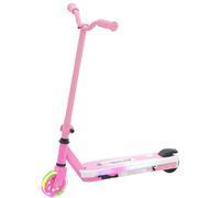 AIYAPLAY Kids Electric Scooter 6 KM/H & 8 KM, 6kg Lightweight, with Auxiliary Rear Wheels, Flashing LED Light and Electric Brake, for Boys Girls Ages 4-7, Pink