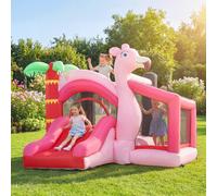 AIYAPLAY Kids Inflatable Bounce House with Blower for Indoor Outdoor, Pink
