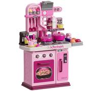 AIYAPLAY Kids Kitchen With 33 Piece Accessories - Lights - Sounds - Storage | TJ Hughes