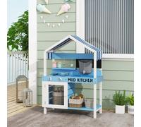 Aiyaplay Kids Mud Kitchen, Outdoor Play Kitchen For Boys Girls, Blue