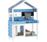 AIYAPLAY Kids Mud Kitchen - Outdoor Play Kitchen for Boys Girls - Blue | TJ Hughes