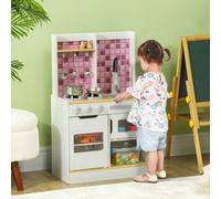 Aiyaplay Kids Play Kitchen, Pretend Play Kitchen For Ages 3+ Years, White