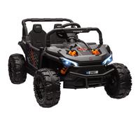 AIYAPLAY Kids Ride on Car, 12V Electric Truck w/ Horn Lights USB - Black, Black