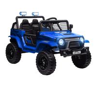 AIYAPLAY Kids Ride On Car, 12V Battery Powered Electric Truck with 4 Spring Suspension Wheels, Parental Remote Control, Music Horn LED Lights, Blue