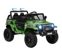 AIYAPLAY Kids Ride On Car, 12V Electric Truck w/ Suspension - Green, Green