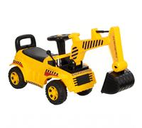 AIYAPLAY Kids Ride on Digger, Toddler Construction Toy Car with Security Helmet, Horn, Detachable Digging Arm