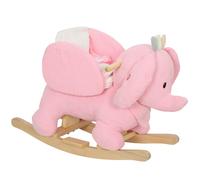 AIYAPLAY Kids Rocking Horse, Baby Ride on Elephant Rocker with Safety Belt and Sound for Toddlers 18 to 36 Months, Pink