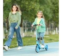 AIYAPLAY Kids Scooter, Foldable Kick Scooter w/ Adjustable Handlebar - 94L x 38W x 103H cm - Kids Scooter - Blue