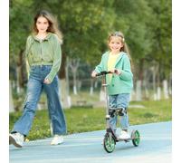 AIYAPLAY Kids Scooter, Foldable Kick Scooter w/ Adjustable Handlebar, Green