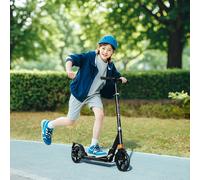 AIYAPLAY Kids Scooter, Foldable Kick Scooter w/ Adjustable Handlebar, Black, Black