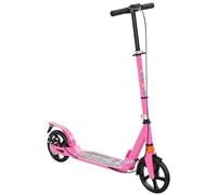 AIYAPLAY Kids Scooter for Ages 6-12 Years, Foldable Kick Scooter with 4 Levels, Adjustable Handlebar, Dual Brake System, 200mm Wheels, ABEC-7 Bearings, Pink