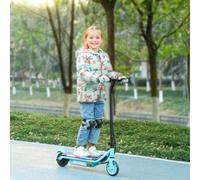 AIYAPLAY Electric Scooter for Kids Ages 6-14, with Dual Brakes, Flash Wheel and Colourful Light, Kids Electric Scooter, Up to 12 KM/H & 10 KM, Blue