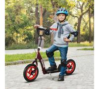 AIYAPLAY Kids Scooter with Adjustable Handlebar, Kick Scooter, Red, Red