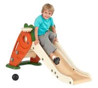 AIYAPLAY 3 In 1 Kids Slide - Carrot-themed Foldable Indoor Slide For 1-3 Years | TJ Hughes Orange