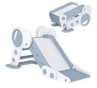 AIYAPLAY Foldable Kids Slide Indoor, Freestanding Baby Slide for 1.5-3 Years Old, Grey