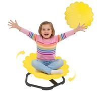 AIYAPLAY Kids Spinning Chair for Autism Flower Shaped Non-Slip Base Yellow