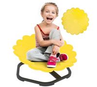 AIYAPLAY Kids Spinning Chair for Autism, Sensory Swivel Chair for ADHD Children, Flower Shaped Sit and Spin Wobble Chair with Metal Base & Non-Slip, Sensory Balance Toy for 3-8 Years Old, Yellow