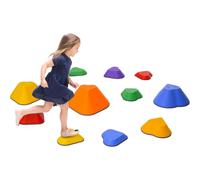 AIYAPLAY Kids Stepping Stones, Balance Stepping Stones for Kids, Heart-Shaped Non-Slip Stackable River Stones,
