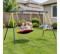 Aiyaplay Kids Swing Set With Double Swings, Metal Frame, 150Kg Capacity
