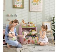 Aiyaplay Kids Toy Storage Unit With 6 Storage Boxes For Playroom, Pink