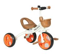 AIYAPLAY Kids Trike for Ages 2-5 Years, Toddler Tricycle with Front Basket and EVA Wheels, Indoor & Outdoor Use, for Boys and Girls, Orange