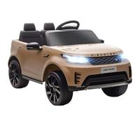 AIYAPLAY Land Rover Discovery Licensed 12V Electric Car for Kids Khaki | Ride on SUV with Remote Control, 4 Wheel Suspension System, Slow Start, LED Lights, Music, for 3-6 Years Old