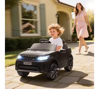 AIYAPLAY Land Rover Discovery Licensed 12V Electric Car for Kids, Ride on SUV with Remote Control, 4 Wheel Suspension System, Slow Start, LED Lights, Music, for 3-6 Years Old, Black